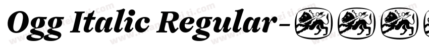 Ogg Italic Regular字体转换